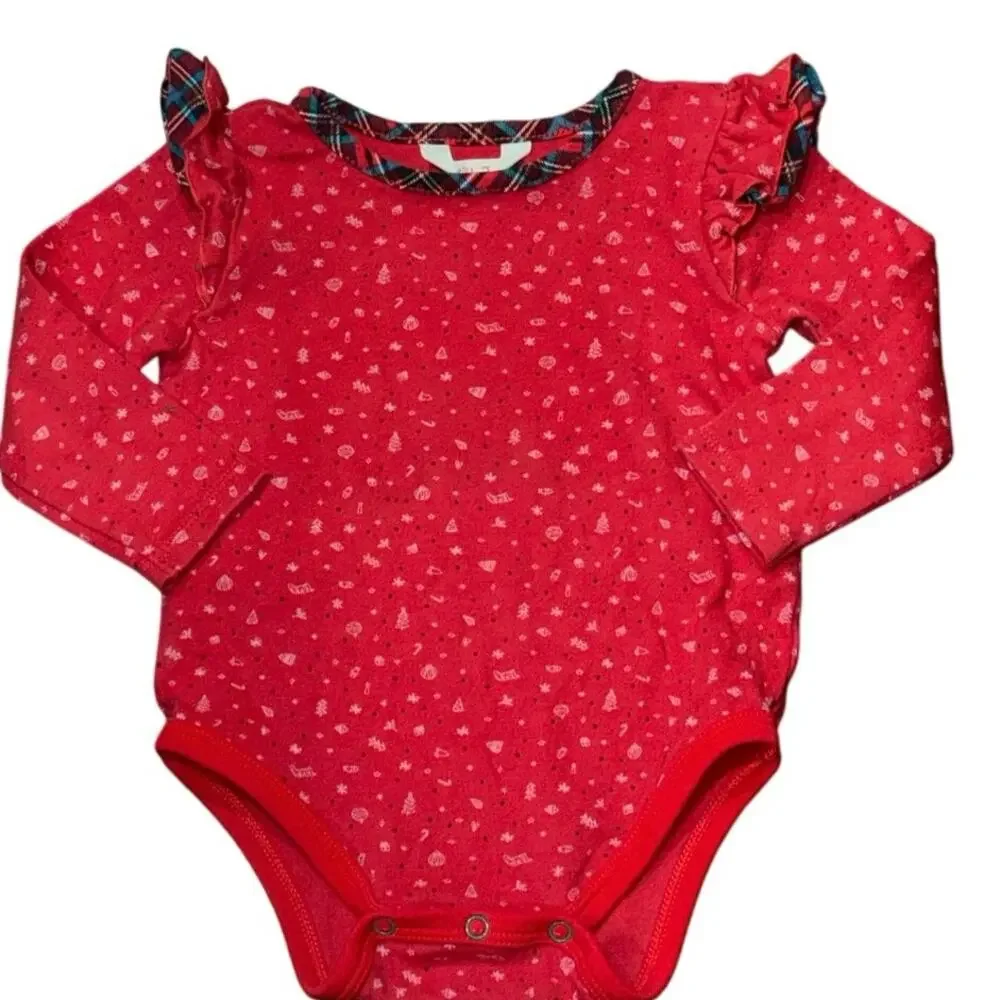 Matilda Jane Santa Baby 12–18 Months – Long Sleeve Red Holiday Onesie