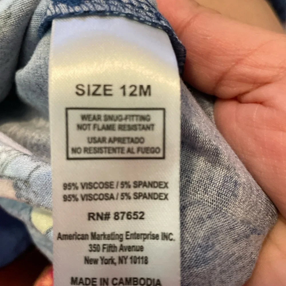 Disney Stitch Viscose Kids Pajama Set - Blue size 12M-NWT