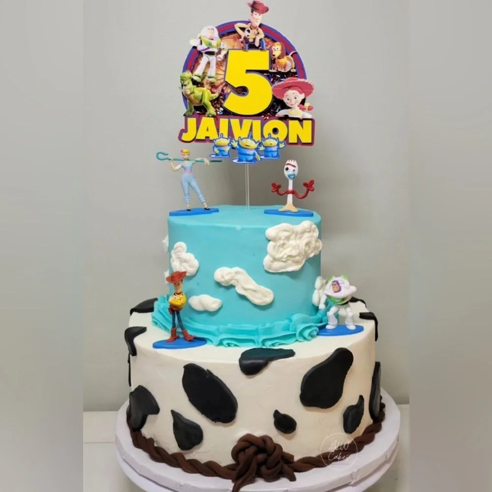 Handmade 3D Toy Story‎ Cake Topper – Custom Name & Age – Shaker + Light-Up