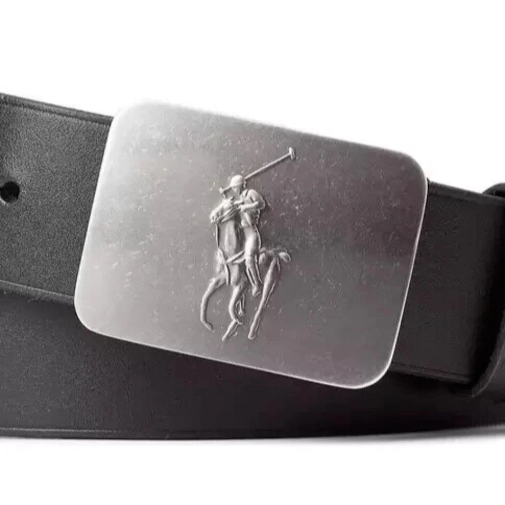Polo Ralph Lauren Pony Plaque Leather Belt