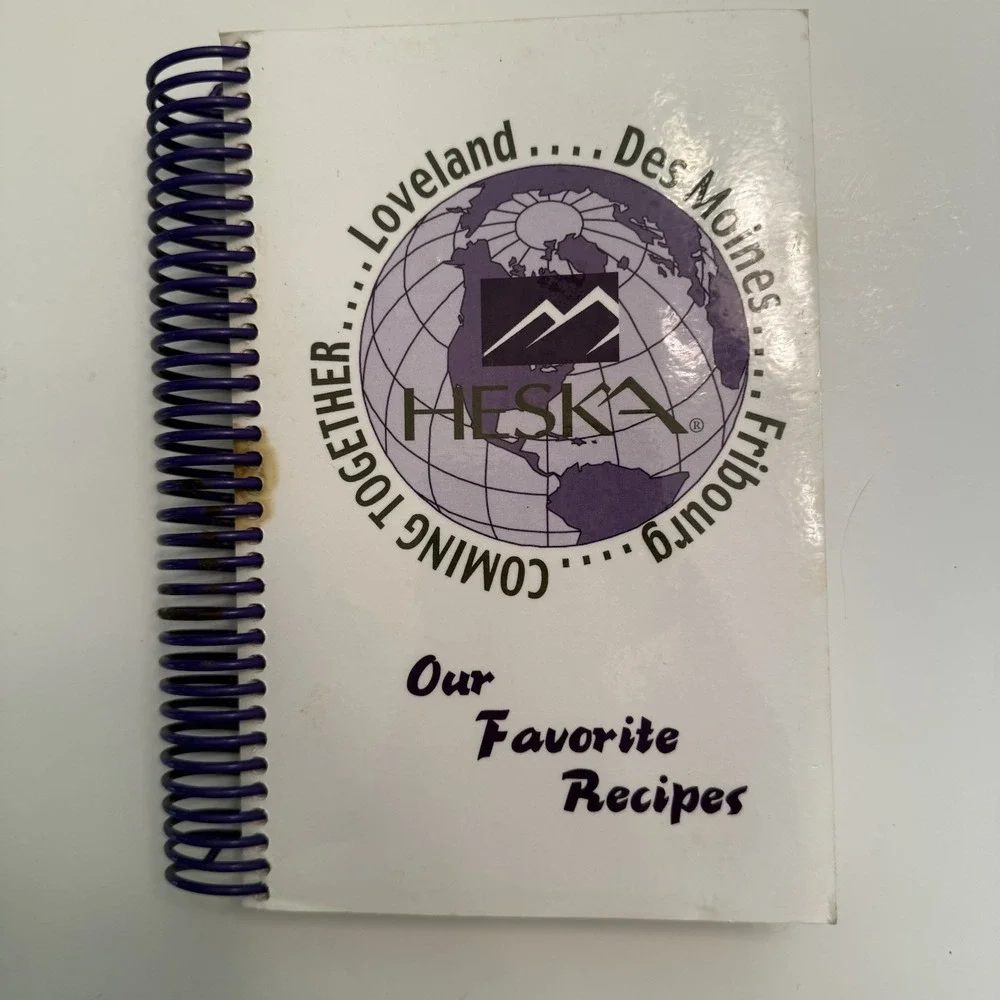 Loveland Fribourg Des Moines Iowa HESKA Coming Together Cookbook Spiral Bound