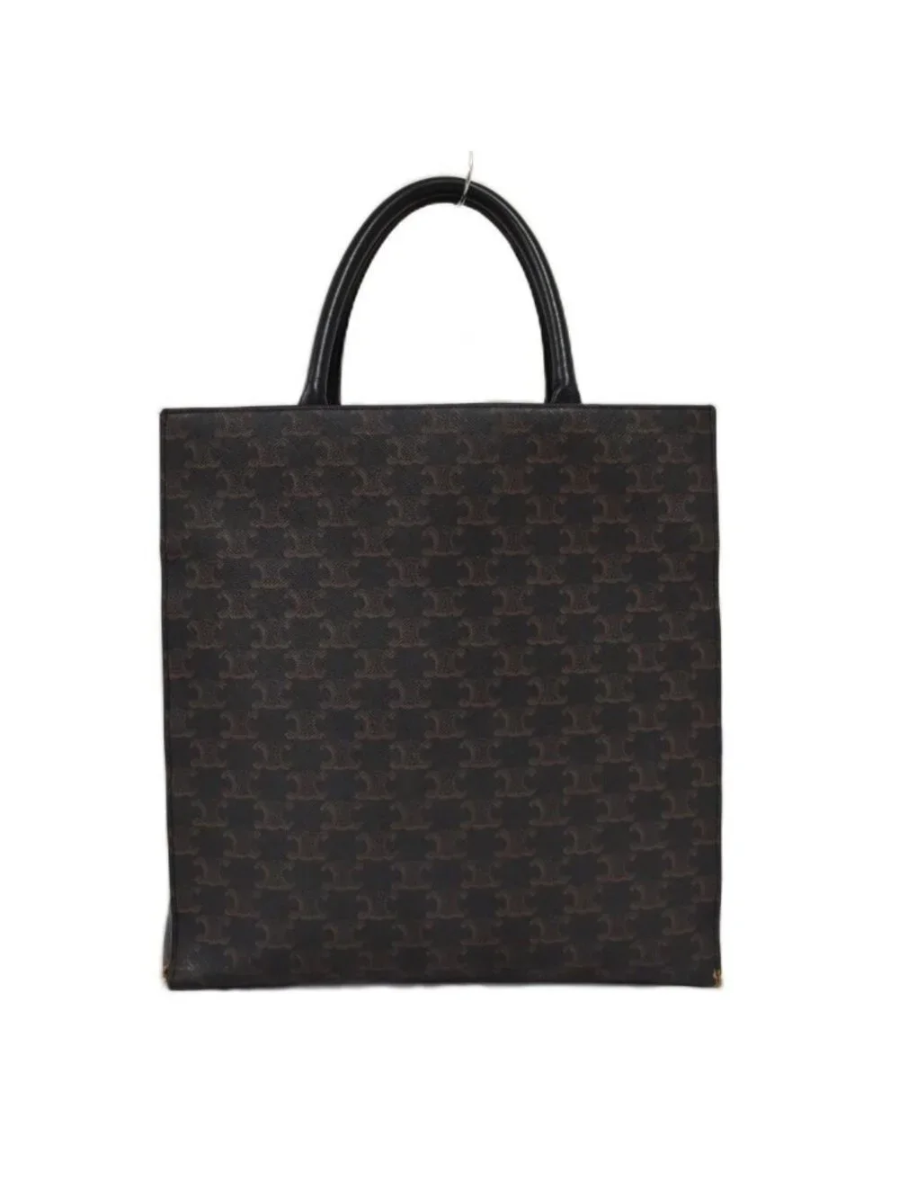 Celine Shoulder Bag Tote 2-Way Triomphe Canvas Vertical Cover Logo Brown