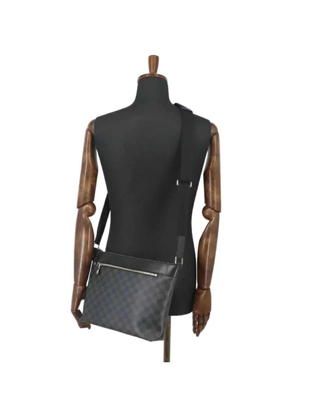 Louis Vuitton Damier Graphite Mick PM NM Shoulder Bag Black Gray