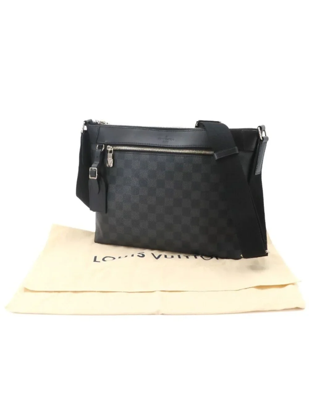 Louis Vuitton Damier Graphite Mick PM NM Shoulder Bag Black Gray