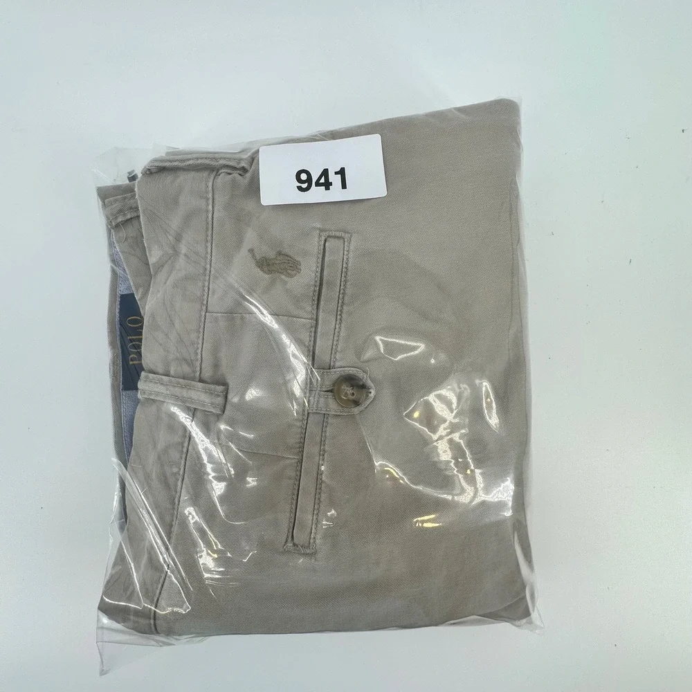 Polo Ralph Lauren Mens Stretch Straight Fit‎ Chino Pants Khaki Tan 36/30 36x30