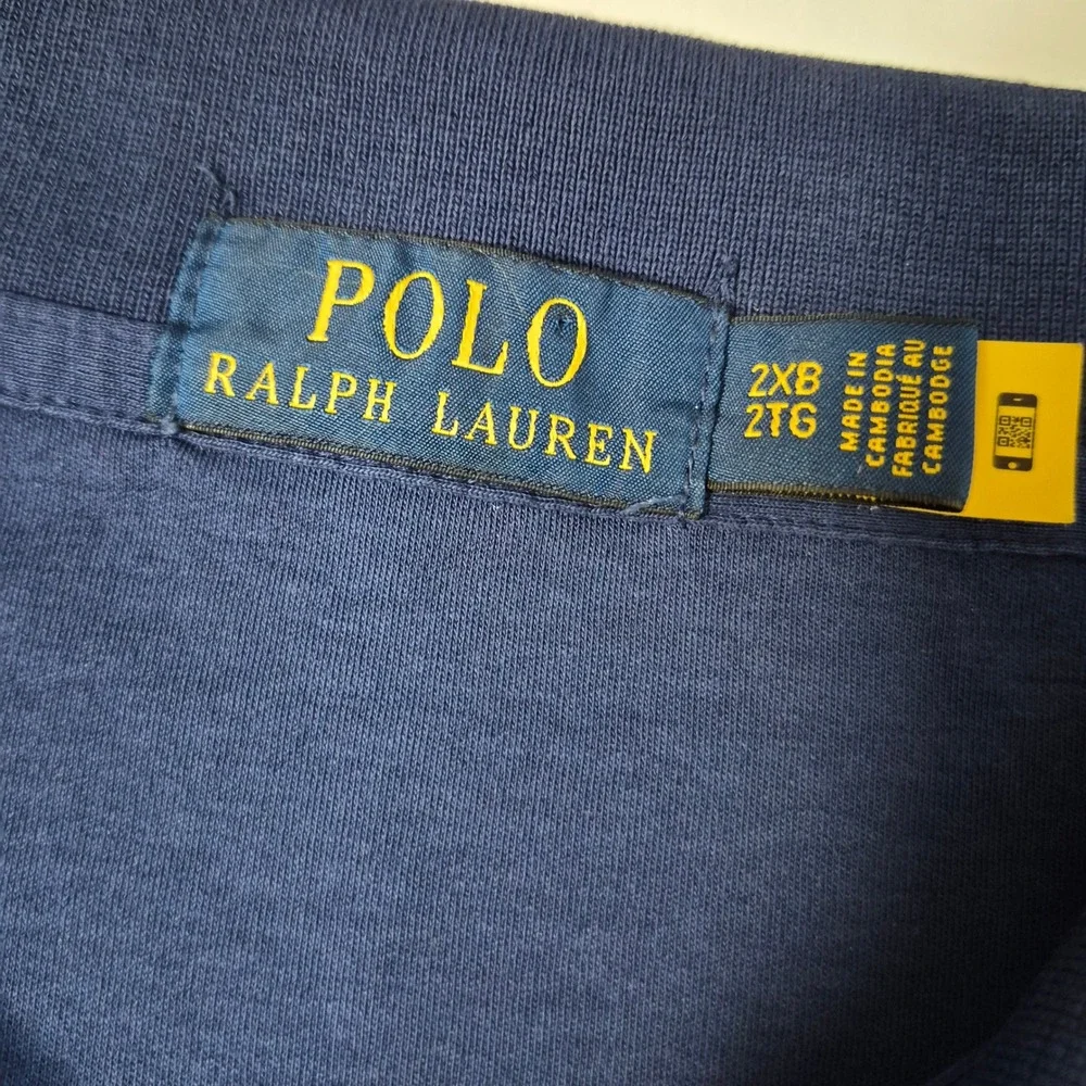 Polo Ralph Lauren Polo Shirt Mens 2XB Blue Short Sleeve‎ Preppy Flesh Pony