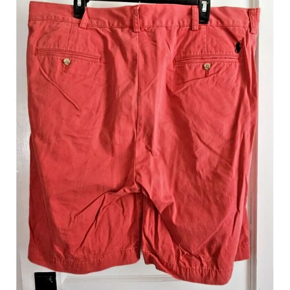 POLO  Ralph Lauren PONY men‎ Sz 40T shorts Salmon Pink flat front classic