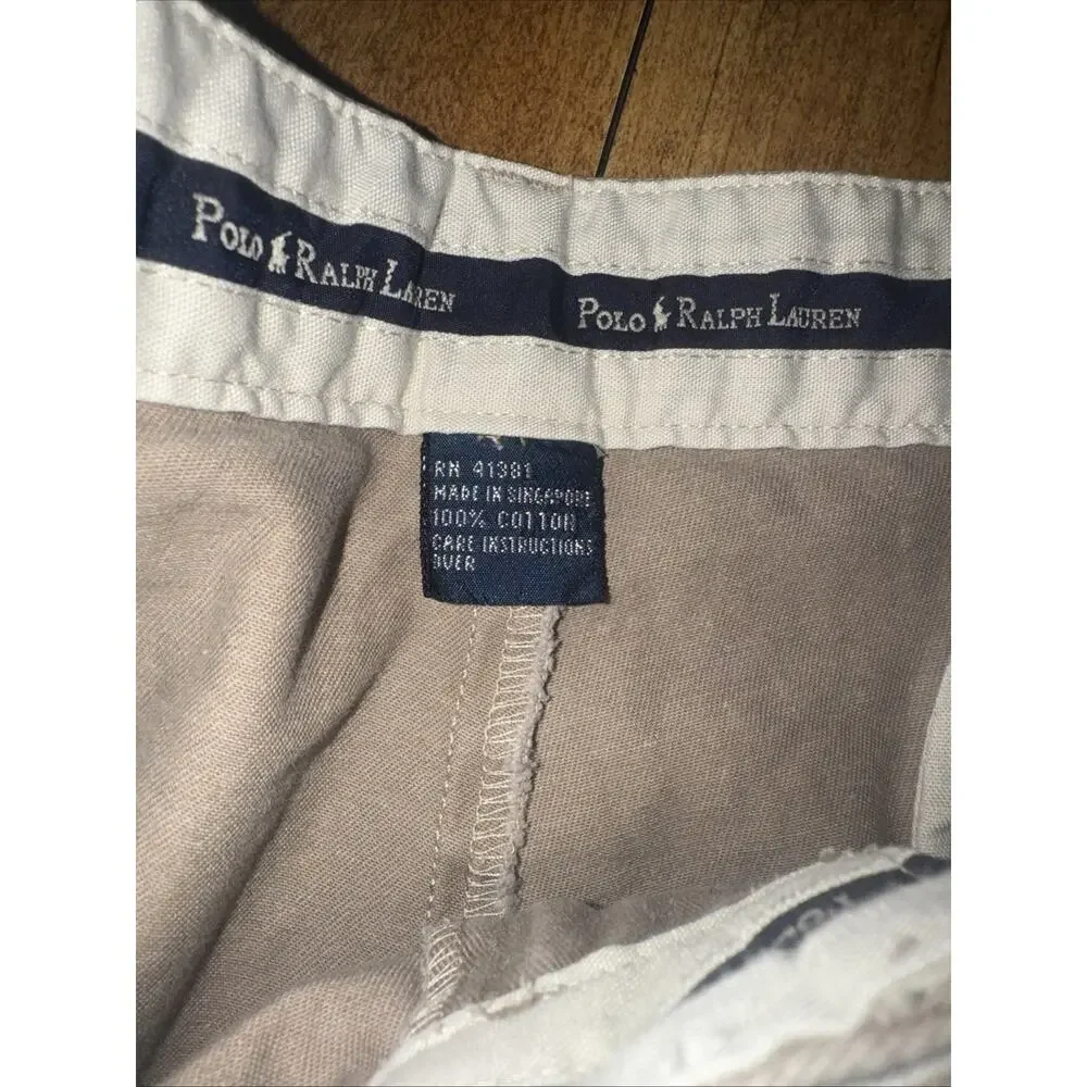 Polo Ralph Lauren Pleated Chino Pants 36x33 Preppy Classic