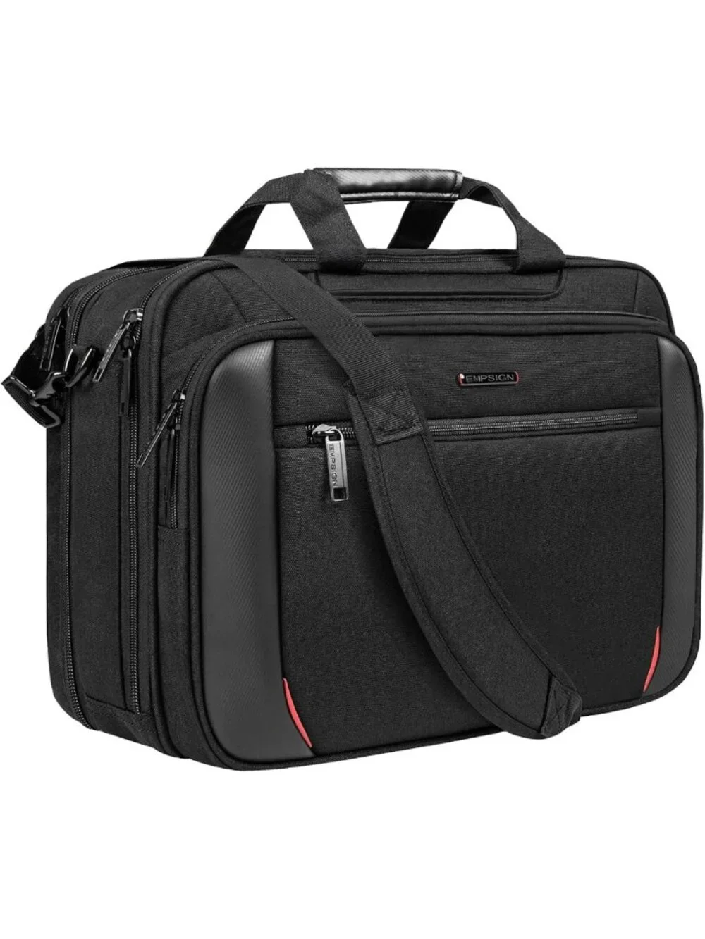 Expandable Water-Resistant Laptop Bag for 17.3” Devices - Stylish Messenger