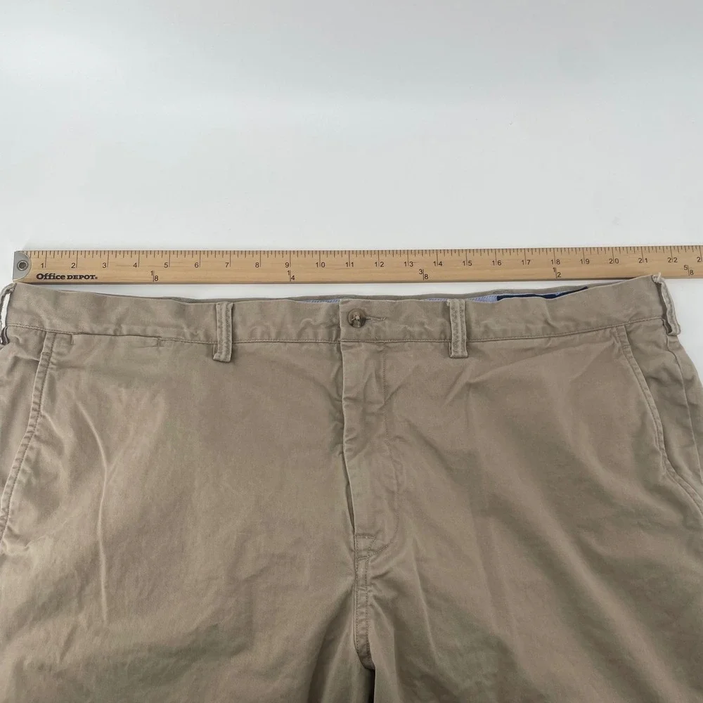 Polo Ralph Lauren Chino Pants Mens 42x32 Khaki Tan Stretch Straight Fit Classic