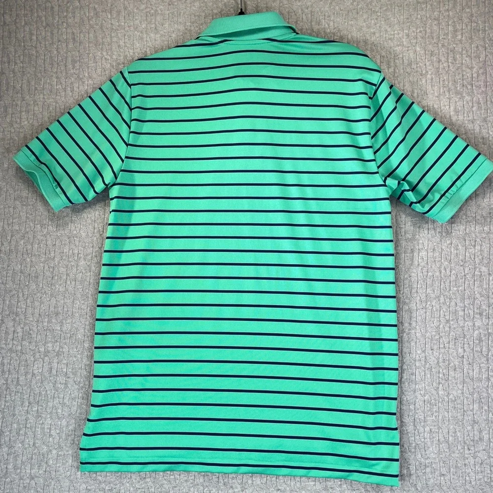 Polo Ralph Lauren performance golf dress shirt Men L Striped Green outdoor sport