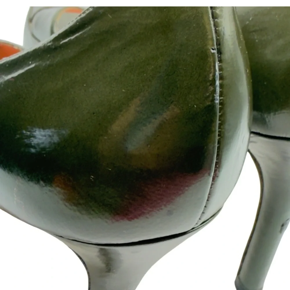 Kate Spade Green Heels with Peep-Toe Design