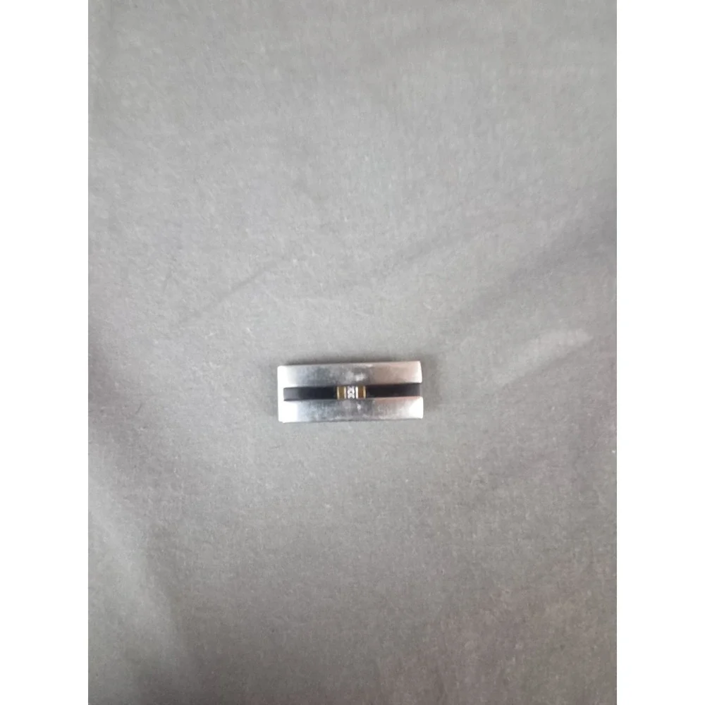 Titanium 18k Gold‎ Stainless Steel  Two Chip Diamonds LOTUS  2
