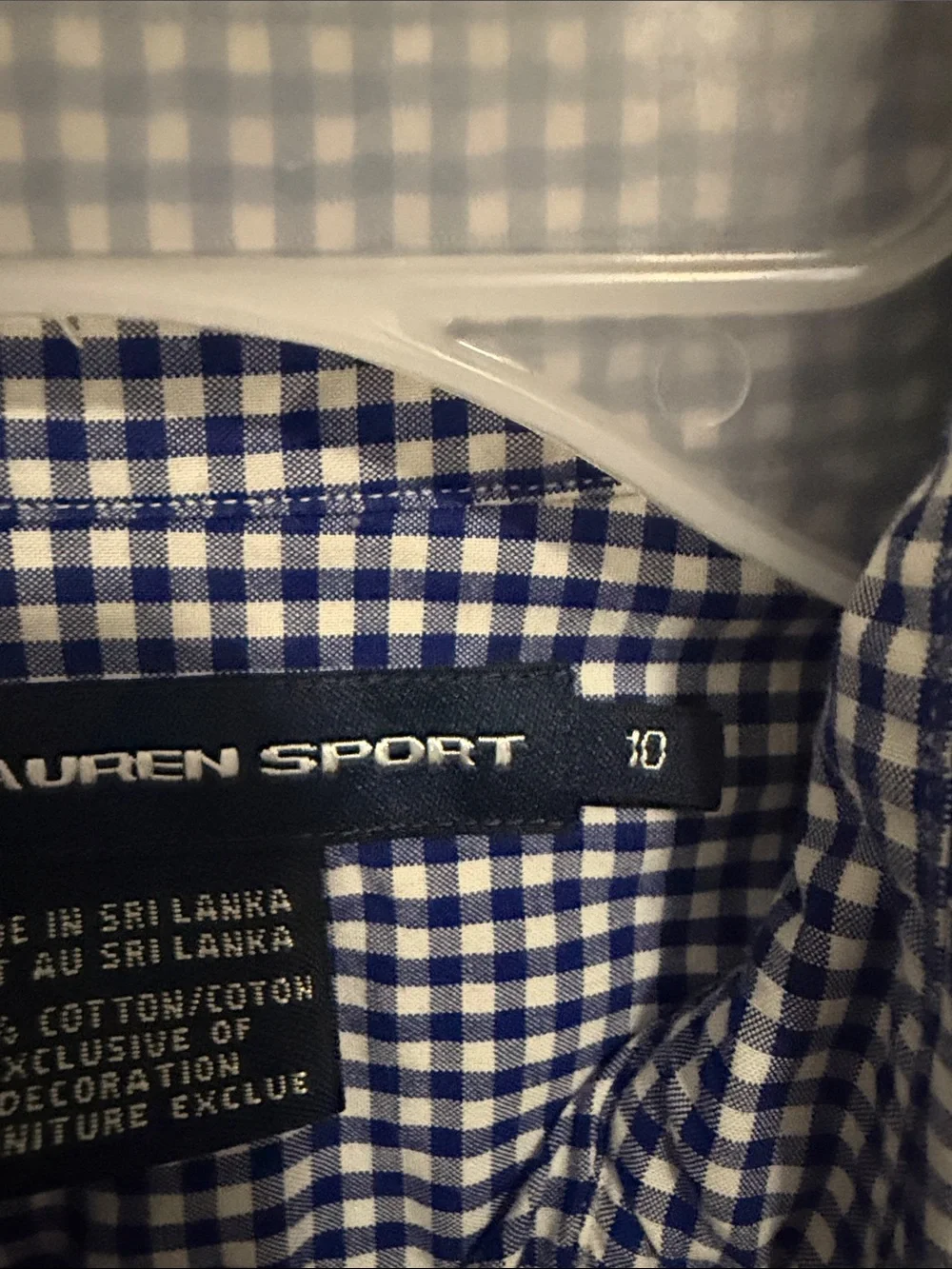 Polo by Ralph Lauren Navy and White Gingham Short-Sleeve Button-Down Shirt