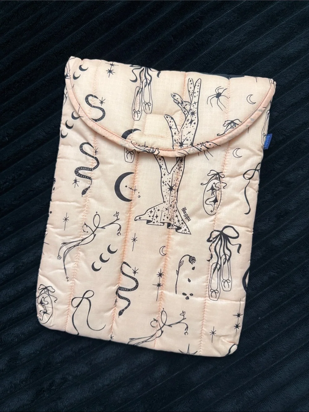 BAGGU Pink Celestial Print Padded Tablet Sleeve