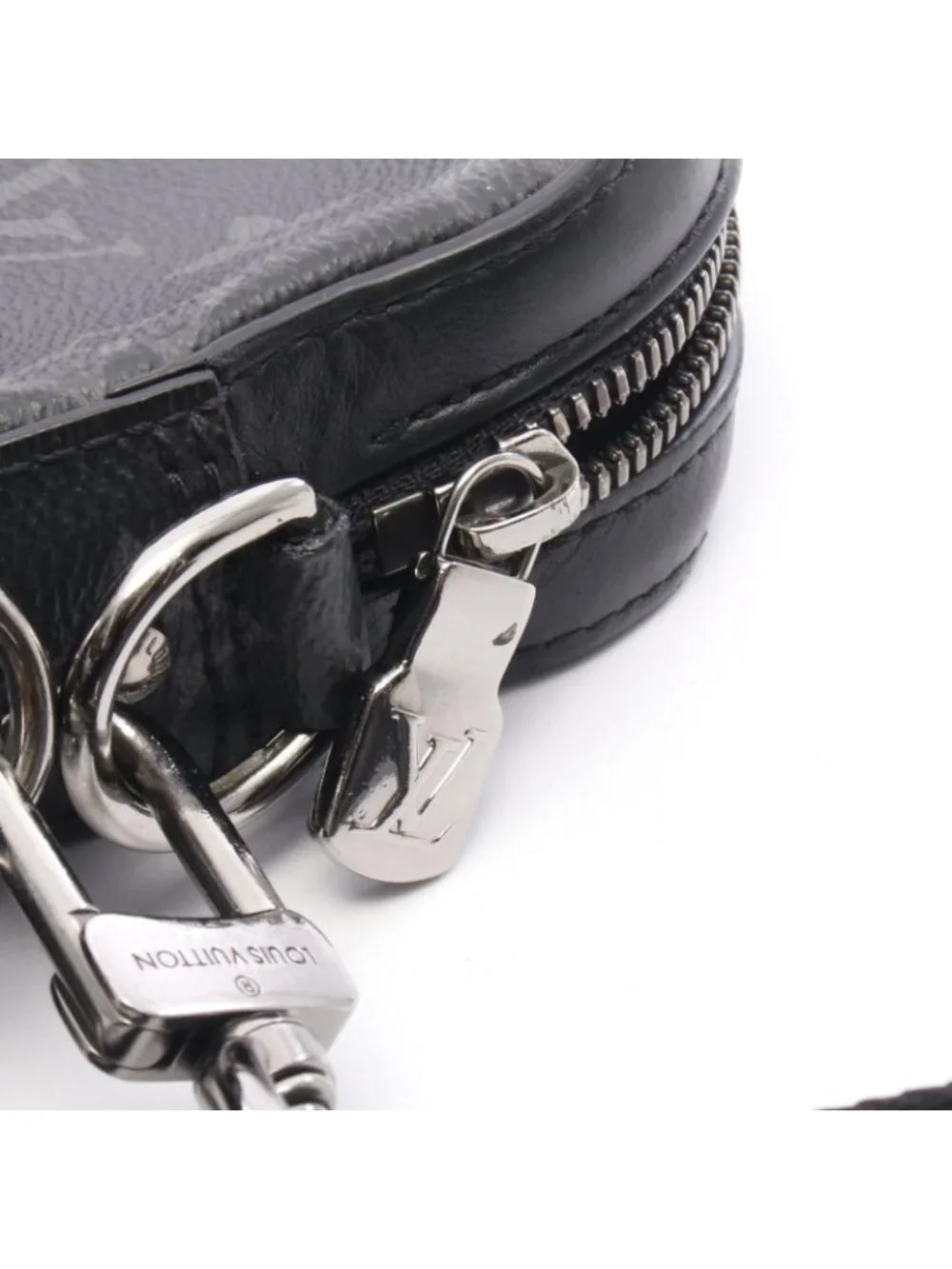 Louis Vuitton Shoulder Bag Trio Messenger Monogram Eclipse Canvas Leather