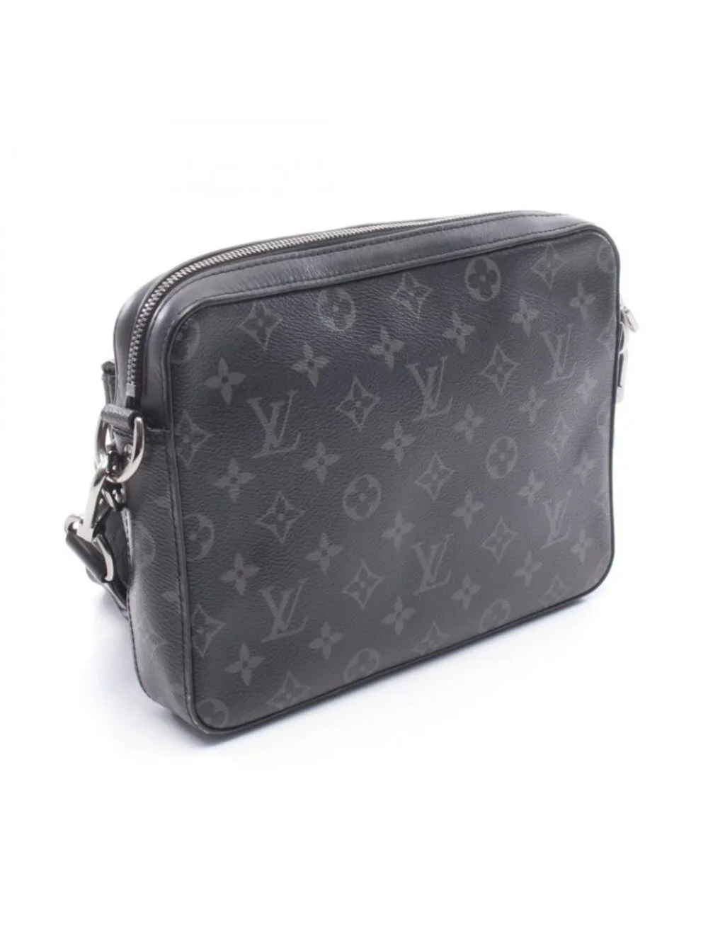 Louis Vuitton Shoulder Bag Trio Messenger Monogram Eclipse Canvas Leather