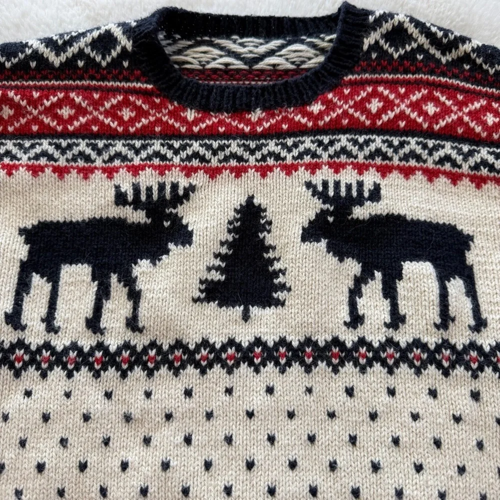 Polo Ralph Lauren Nordic Moose Christmas Sweater Men’s L-XL Wool Blend Holiday