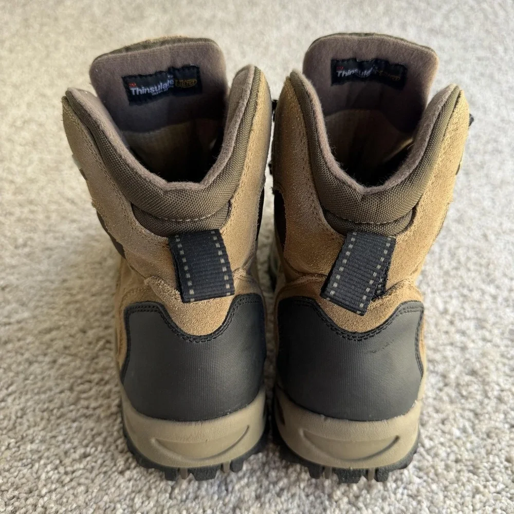 Cabela's Boots Mens Size 11.5 Brown Suede Insulated Snow Hiking Ankle 83-0535