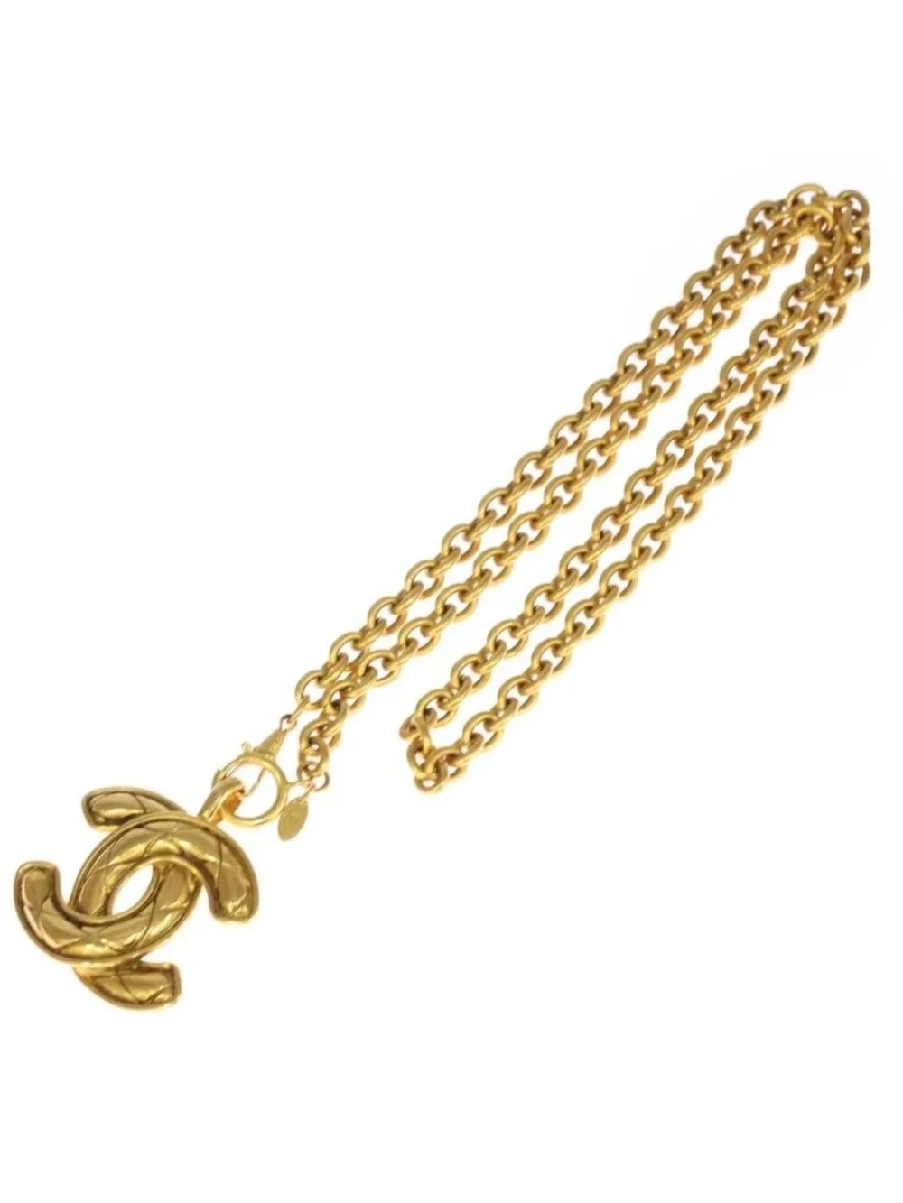 Chanel CC Logo Pendant Chain Gold