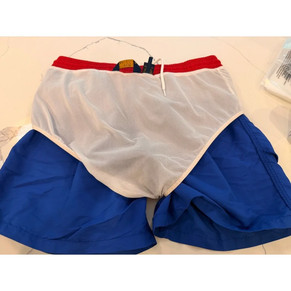 Polo Ralph Lauren Blue Traveler‎ Swim Trunks Shorts L NWOT