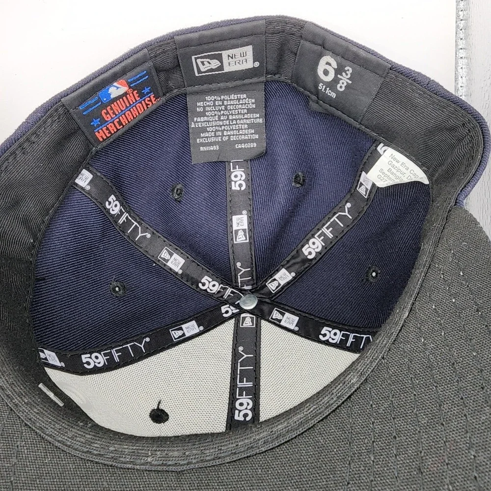 New Era 59FIFTY New York Yankees Fitted Hat Navy Blue Youth‎ Size 6 3/8 MLB Cap