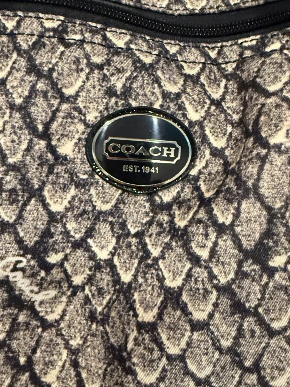 COACH GETAWAY SIGNATURE NYLON PACKABLE WEEKENDER TOTE BAG & POUCH Travel New