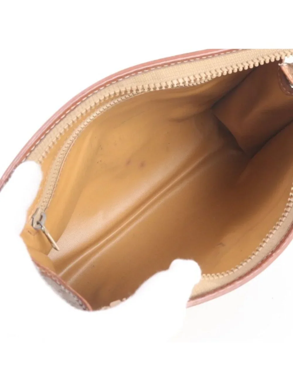 Celine Macadam Leather Clutch Pouch Brown