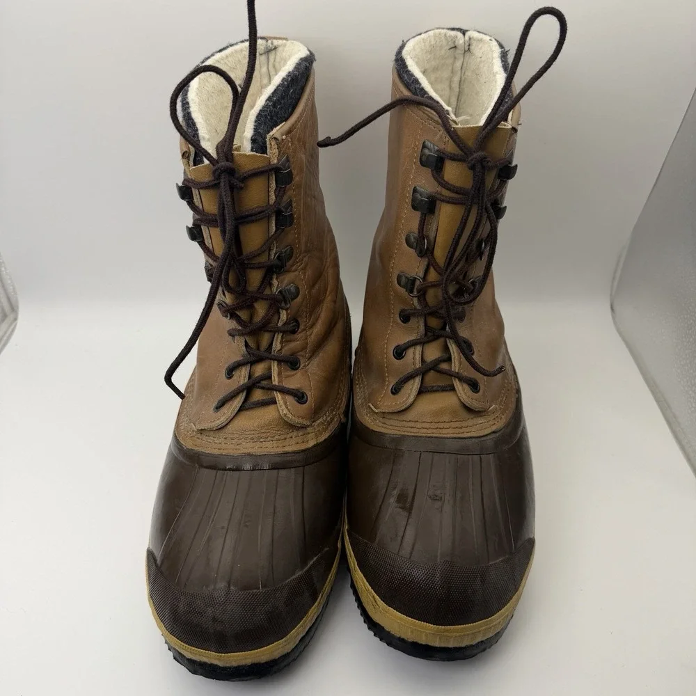 Vintage Kaufman Sorel Premium Leather Snow Boots Size 10 Made in‎ Canada Layer