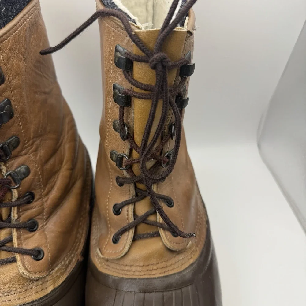 Vintage Kaufman Sorel Premium Leather Snow Boots Size 10 Made in‎ Canada Layer