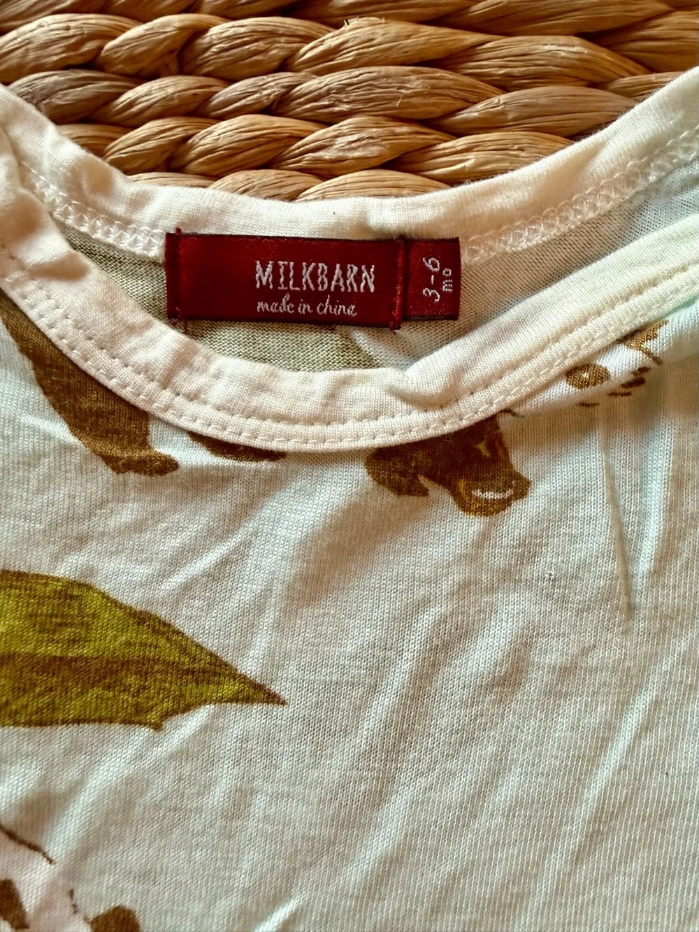 Milkbarn Bamboo Romper Panda Bear Sz 3-6 Months