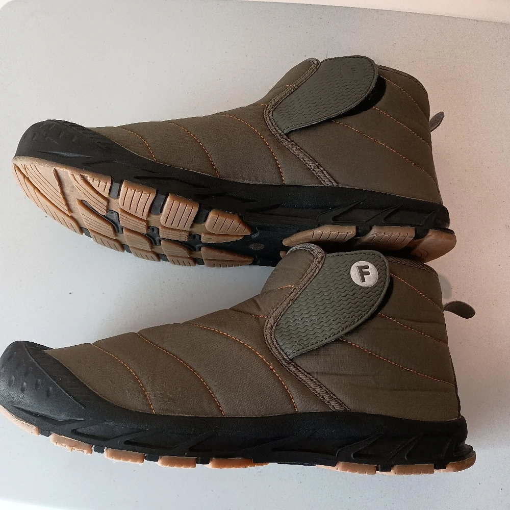 Jakcuz Men Snow‎ Boots Winter Shoes Water Resistant Non-slip Warm Lining EU 46