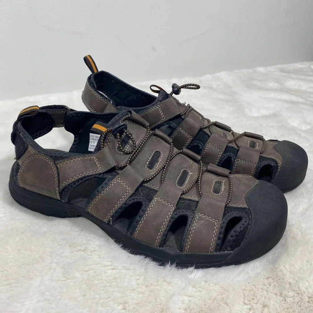 Field & Stream Mens Fisherman Sandals Brown Lace Up Outdoor Size 12‎