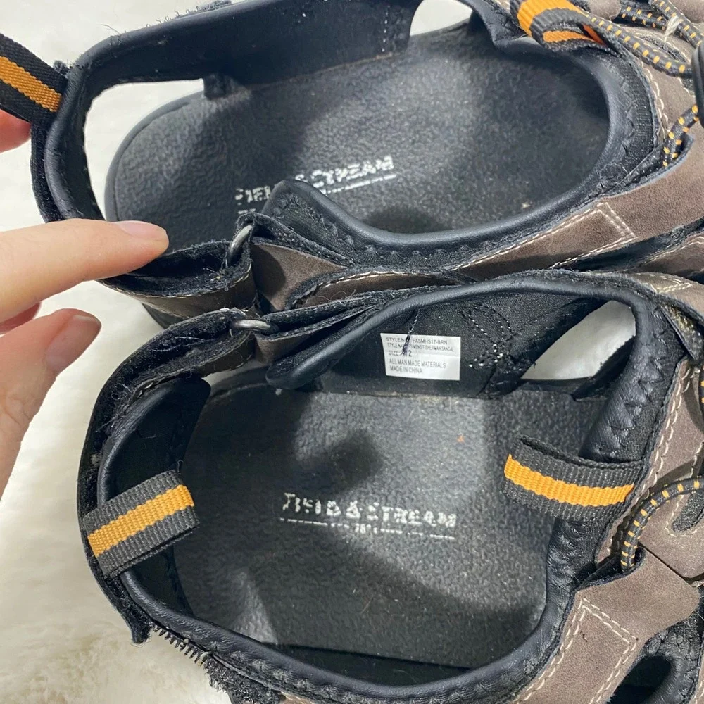 Field & Stream Mens Fisherman Sandals Brown Lace Up Outdoor Size 12‎