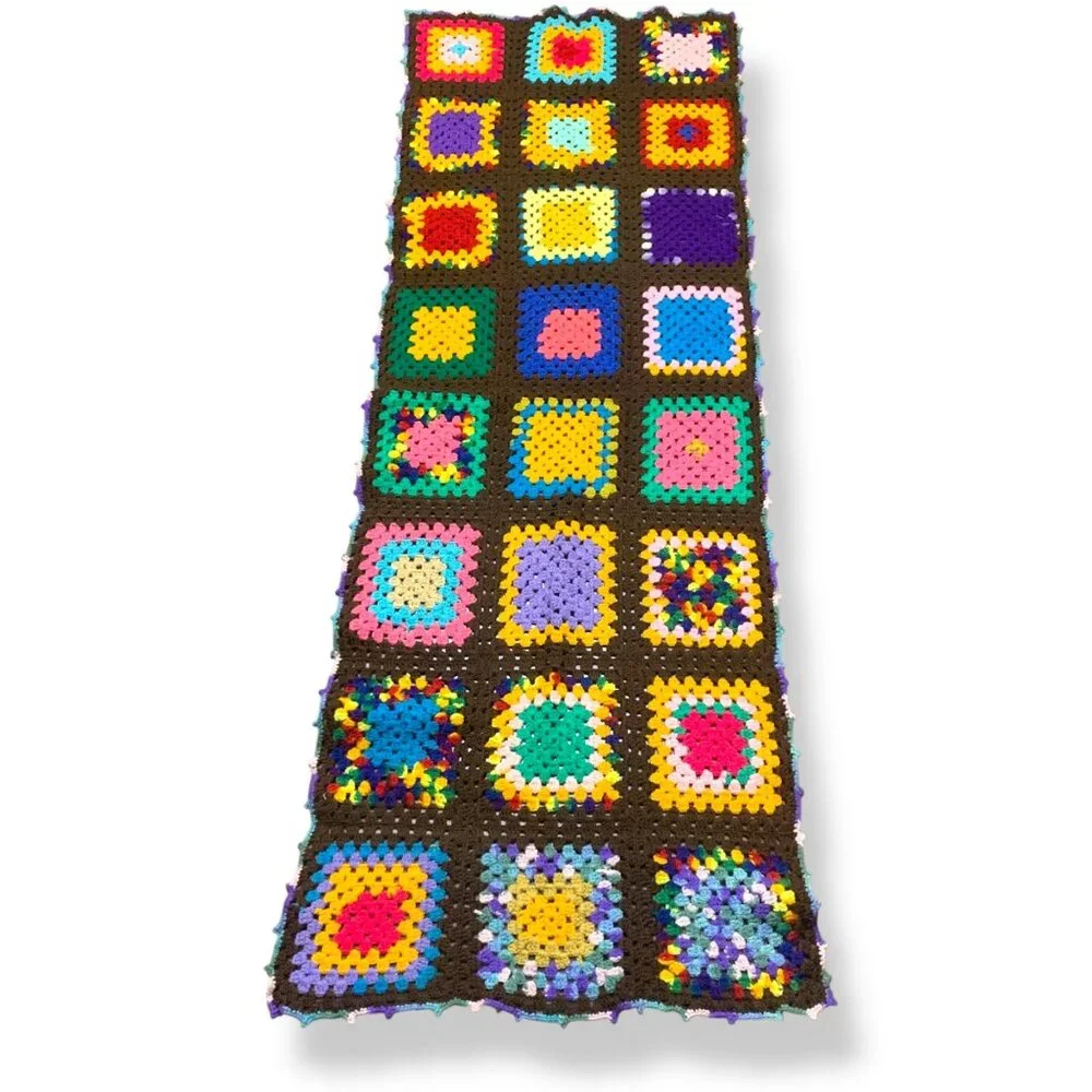 Granny Square Wrap Handcrafted crafted intricate