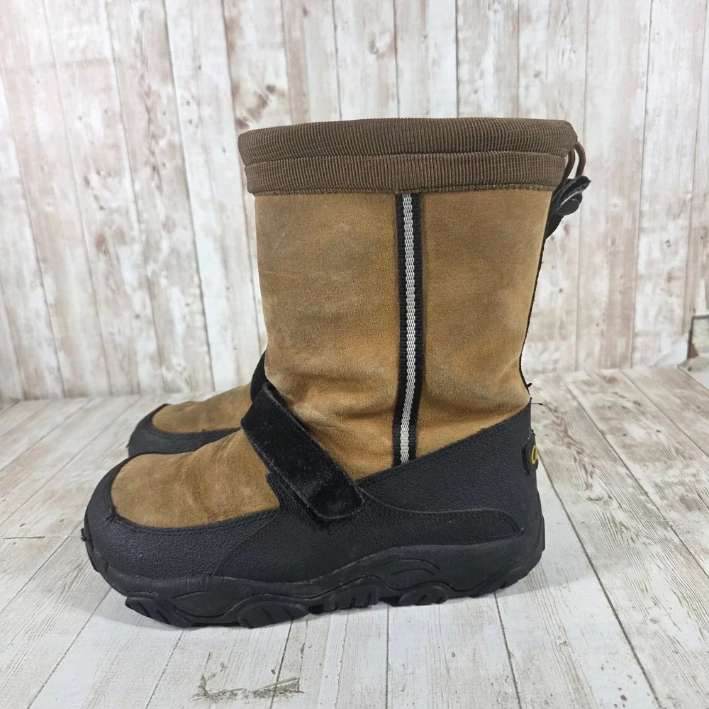 Cabelas Mens Winter Snow‎ Boots Tan Suede Shearling Lined 8M Waterproof Shell