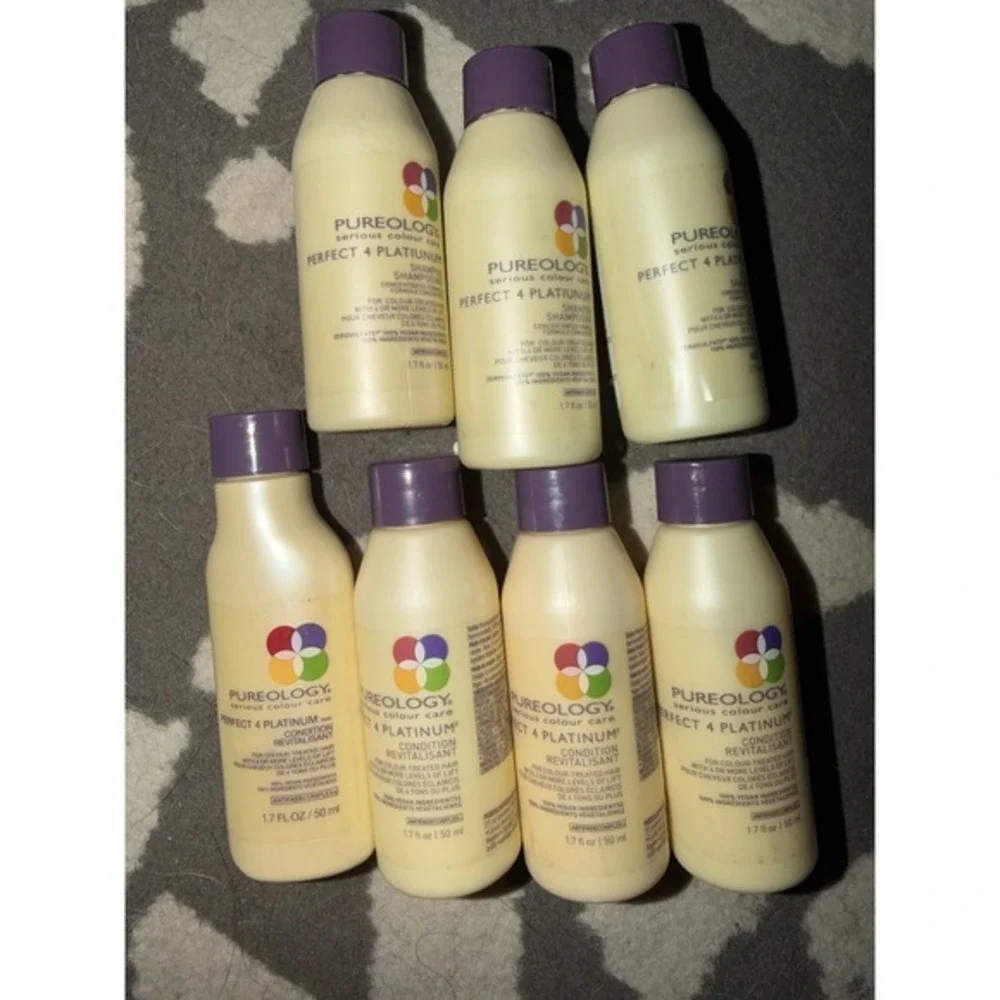 Pureology Perfect 4 Platinum Shampoo and Conditioner Travel Set 7 Bottles Total