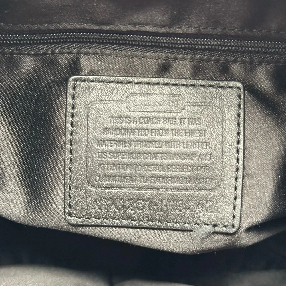 Coach Black Signature Canvas Satchel with Shoulder Strap