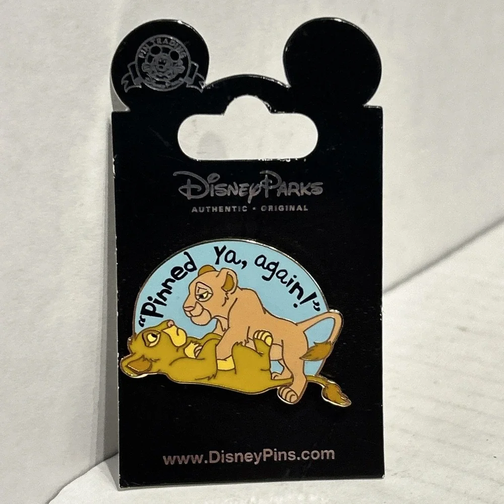 Lion King Simba Nala PINNED YA AGAIN Wrestle Disney Pin Trading‎ Retired NEW H5