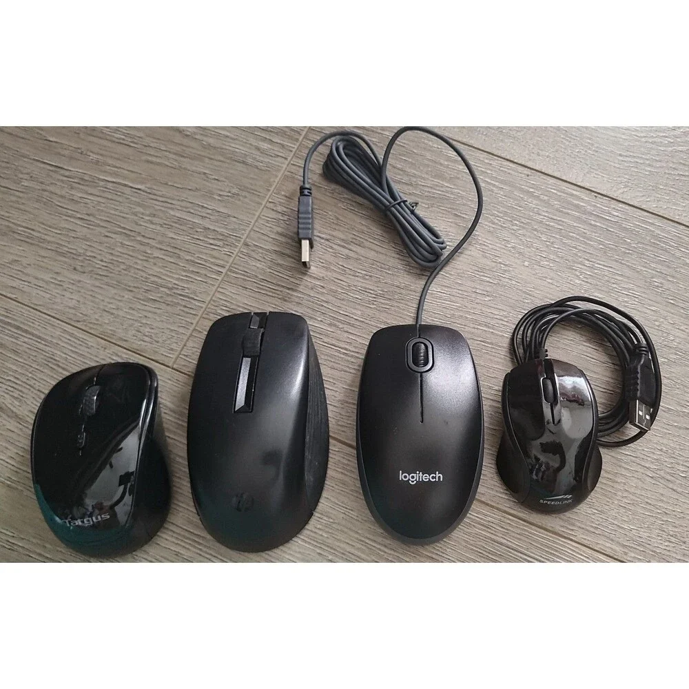 LOT PC Computer Mouse Wireless Wired USB Logitech Keyboard