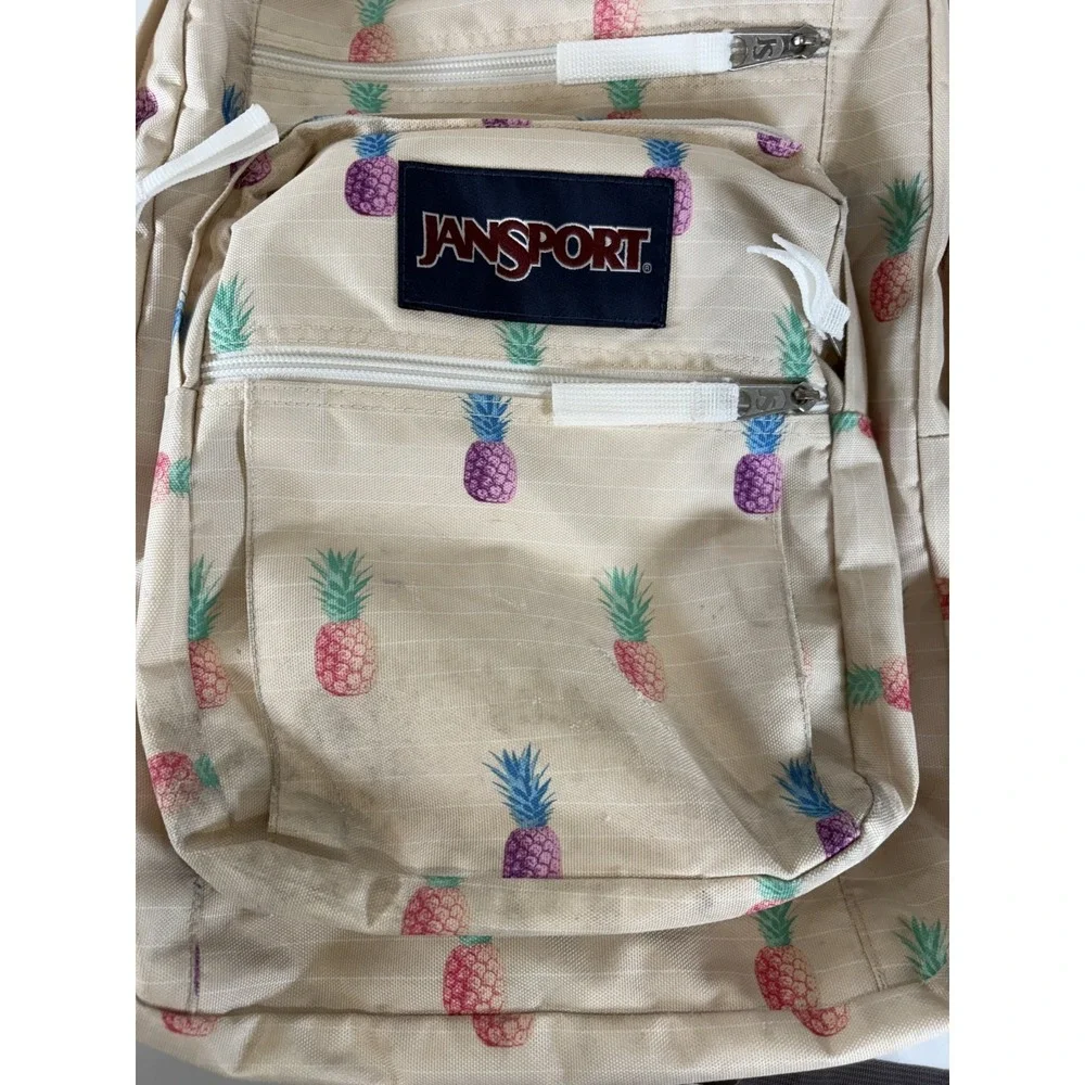 Jansport Student Backpack Leopard Pineapple Print Muiltcolor School Bag 2 Straps
