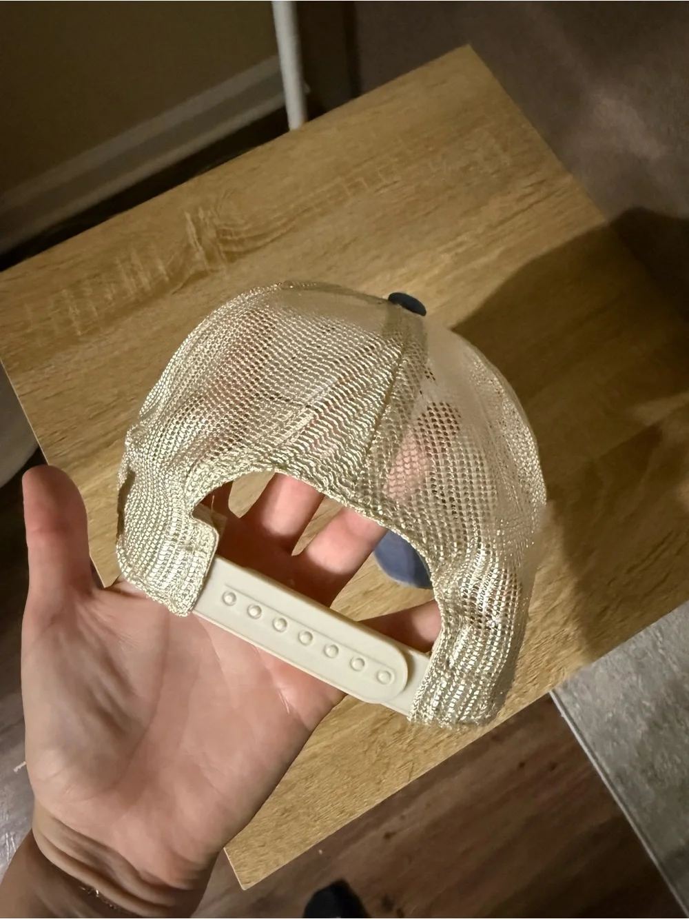 Bronco Trucker Hat in Faded Blue with White Mesh