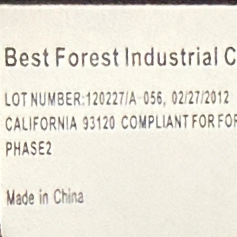 Best Forest Industrial Co. type photo