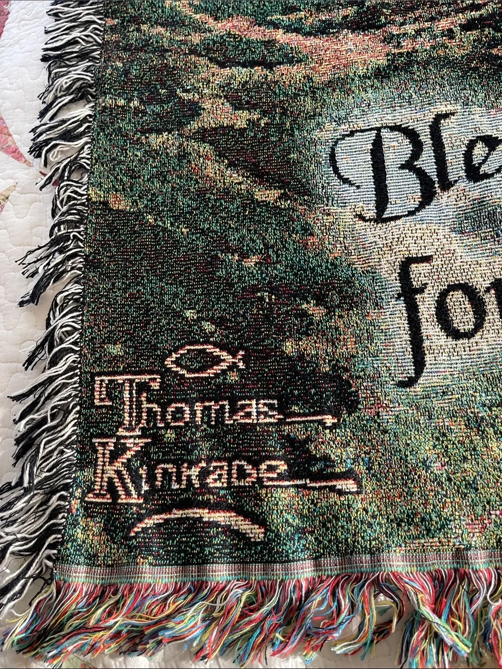 Thomas Kinkade woven color texture