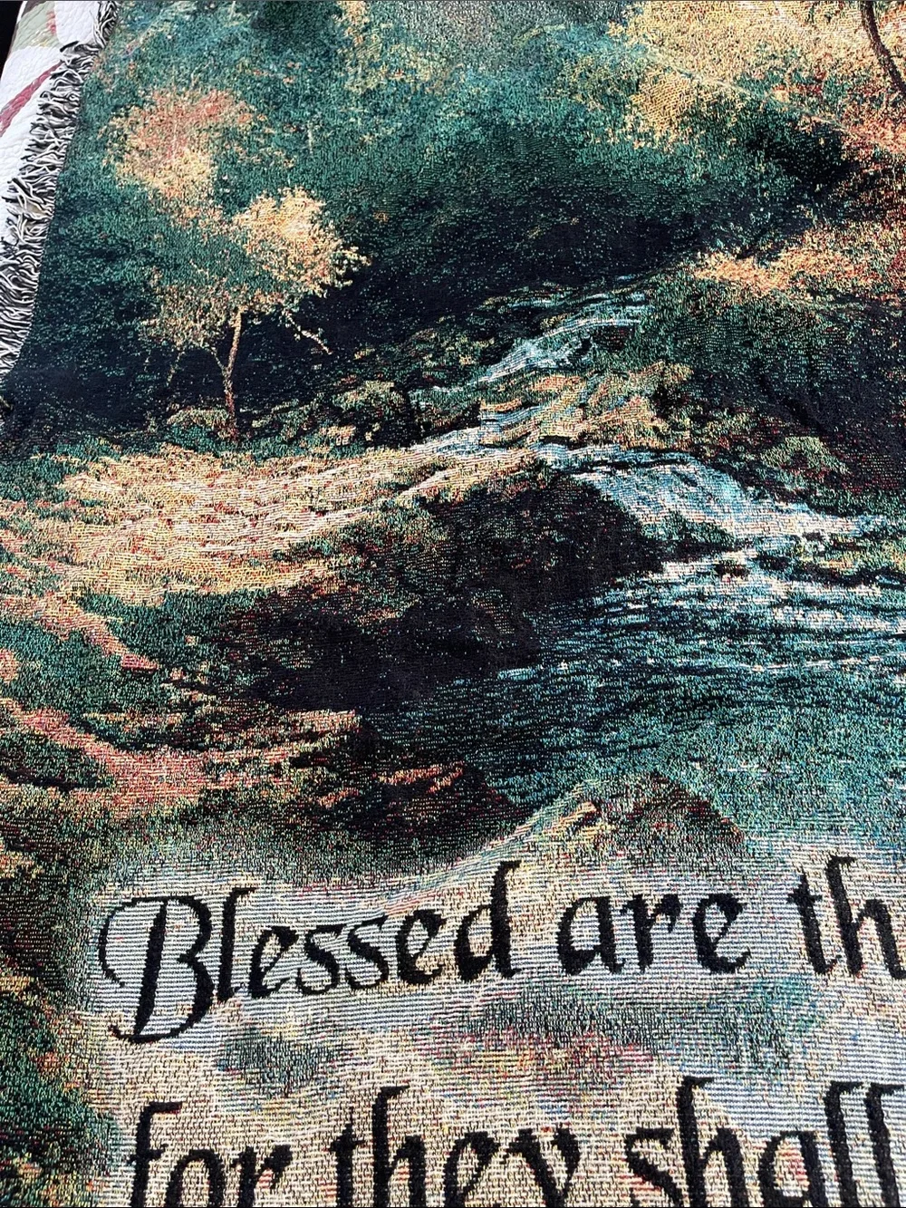Thomas Kinkade speckled weave woven