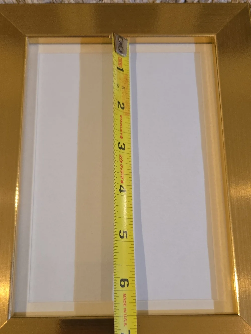 Brushed Brass Look Wood Frame - 4.5