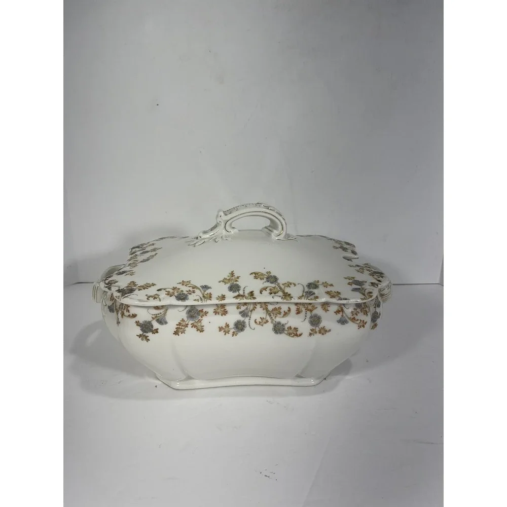 Haviland Limoges Rectangular Tureen With Lid Bowl  Fine Bone Shleiger Depose‎
