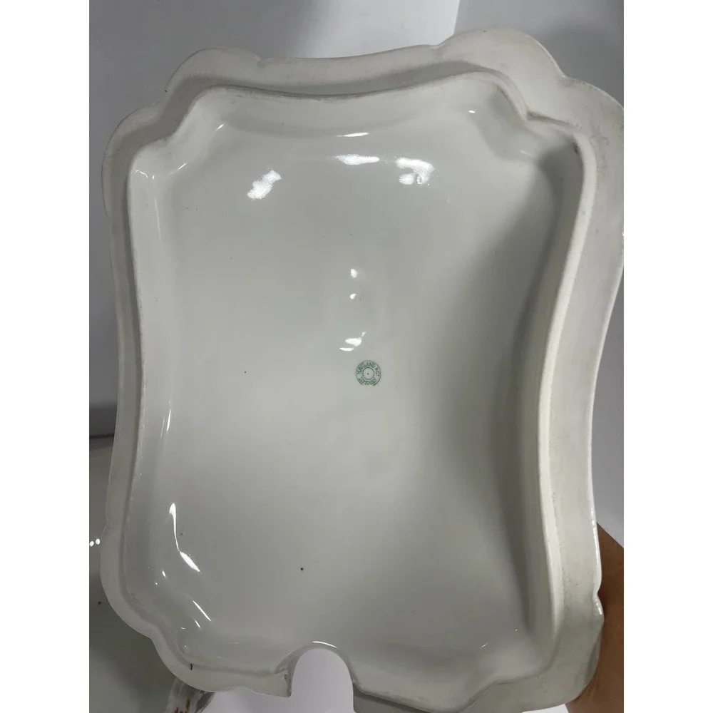 Haviland Limoges Rectangular Tureen With Lid Bowl  Fine Bone Shleiger Depose‎