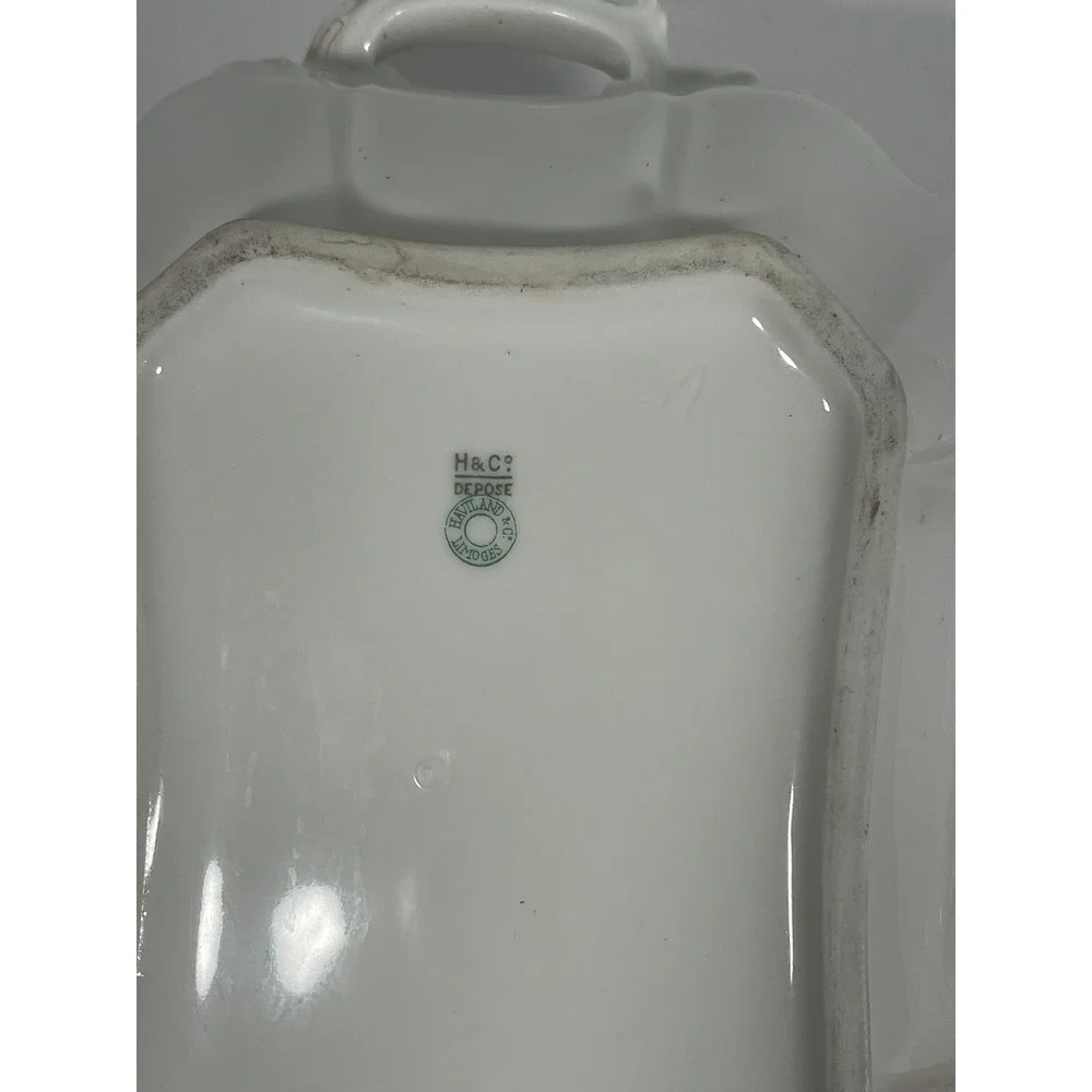 Haviland Limoges Rectangular Tureen With Lid Bowl  Fine Bone Shleiger Depose‎