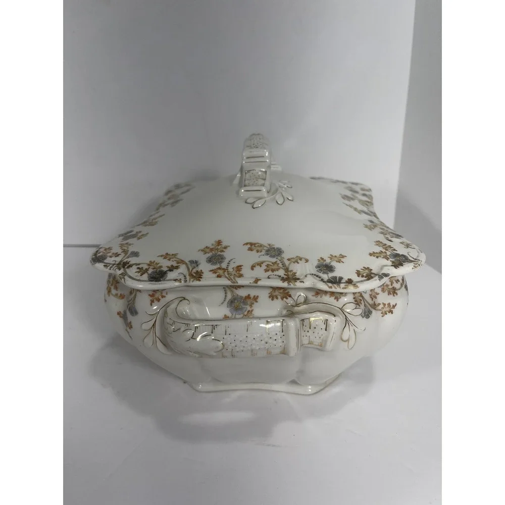 Haviland Limoges Rectangular Tureen With Lid Bowl  Fine Bone Shleiger Depose‎